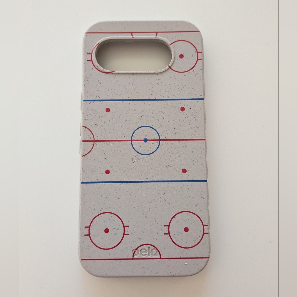 Pela Google Pixel 10a Case Hockey Rink Eco Friendly Compostable MagSafeβ Gray